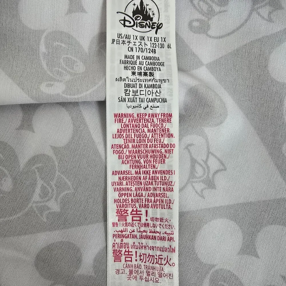 NWOT Disney Mickey Mouse 2 Piece Set Pajamas Sleep Shirt & Shorts Plus Size 1X - Picture 10 of 11